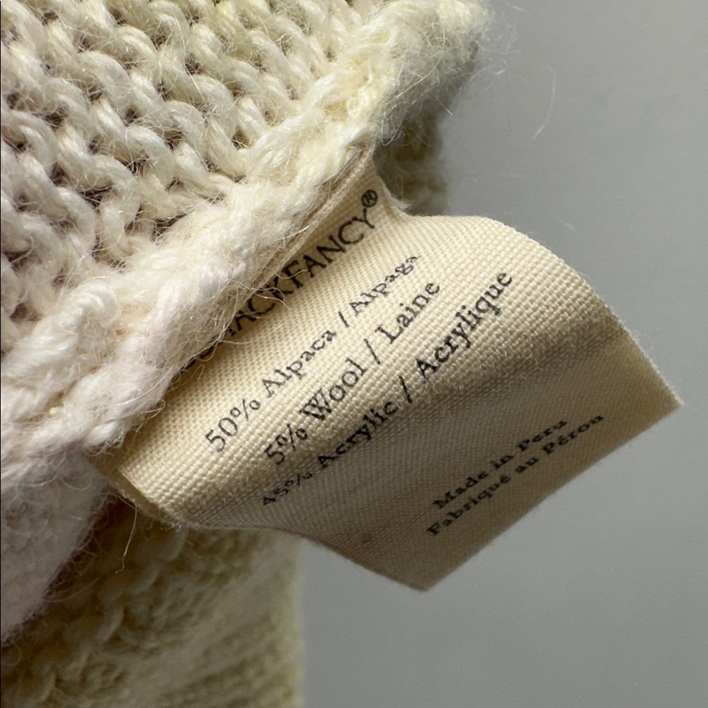 LoveShackFancy Naveen Sweater Knit Top Alpaca Wool Henley Button Rainbow Small - Picture 8 of 11